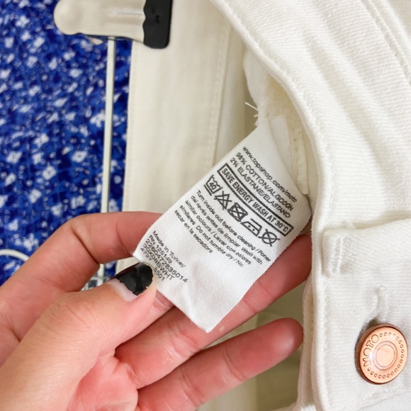 Topshop Moto High rise Baxter white denim jeans 25 - Picture 7 of 7